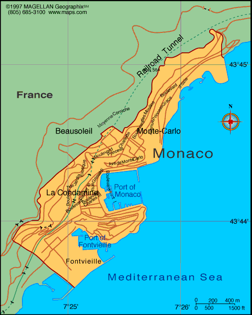 monaco carte france